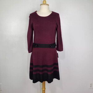 by & by Drop Waist Preppy Dark Academia Sweater Dress NEW NWT Size XXL (Juniors)